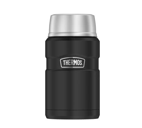 Thermos STAINLESS KING FOOD JAR 0,71l, black, Thermosbehälter aus Edelstahl, 14h heiß / 24h kalt,...