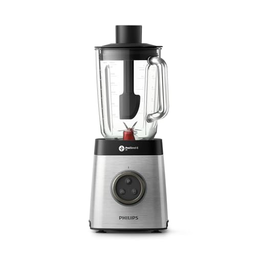 Philips HR3655/00 Standmixer (1400 Watt, ProBlend 6 3D Technologie, 2 Liter Glasbehälter, 2x...