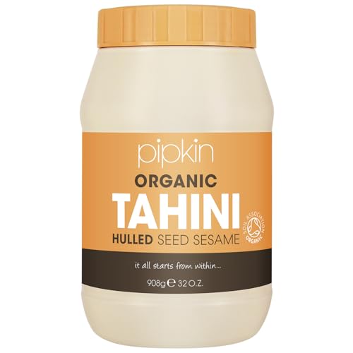 Pipkin 100% Bio-Tahinipaste 908g – Geröstete und gepresste äthiopische Sesamsamen – alles...