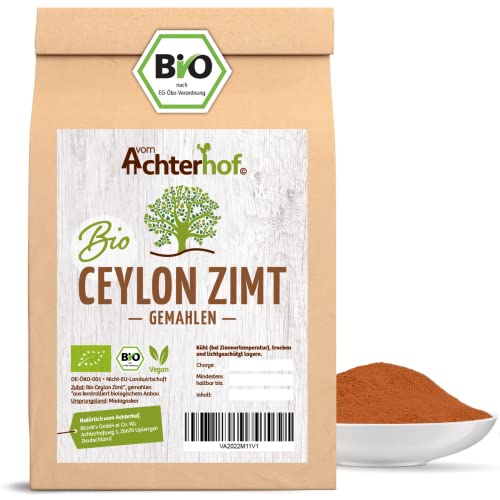 Bio Ceylon Zimt gemahlen (500g) mit wenig Cumarin in premium Qualität | 100% ECHTES Bio Ceylon...