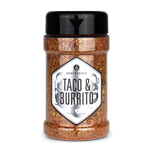 Ankerkraut Taco & Burrito, mexikanischer Street-Food-Klassiker, 190g im Streuer, Gewürz-Mischung...