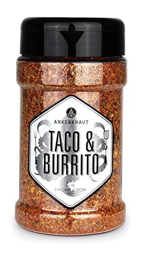 Ankerkraut Taco & Burrito, mexikanischer Street-Food-Klassiker, 190g im Streuer, Gewürz-Mischung...