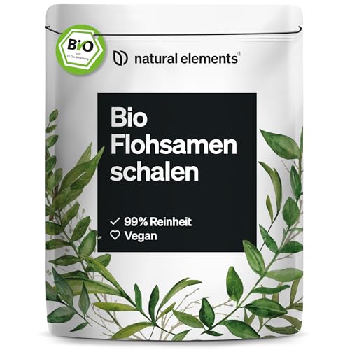 Bio Flohsamenschalen – 500g Beutel – 99+% Reinheit, biozertifiziert, vegan – Low-Carb,...