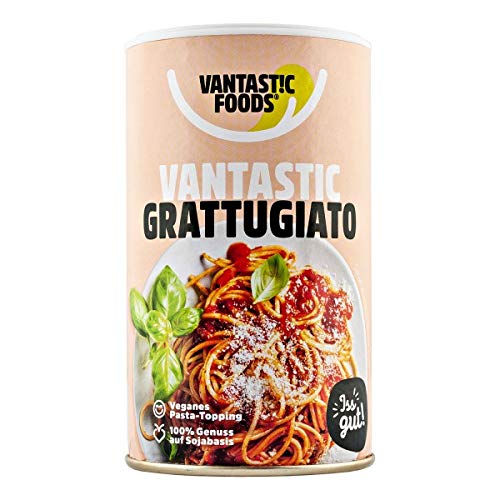 Vantastic foods VANTASTIC GRATTUGIATO, 60g | Veganer Parmesan-Ersatz | Streukäse-Alternative Vegan...
