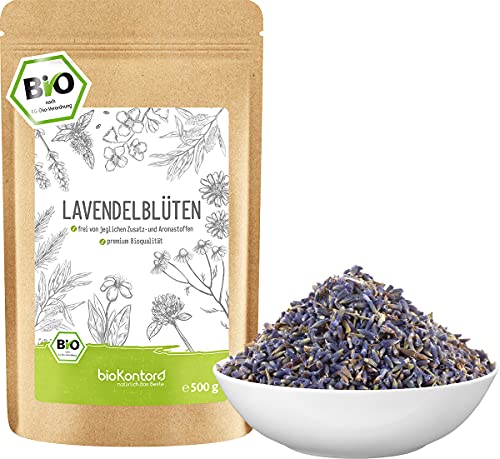Lavendelblüten getrocknet BIO 500 g I Lavendel 100 % natürlich - Lebensmittelqualität I...