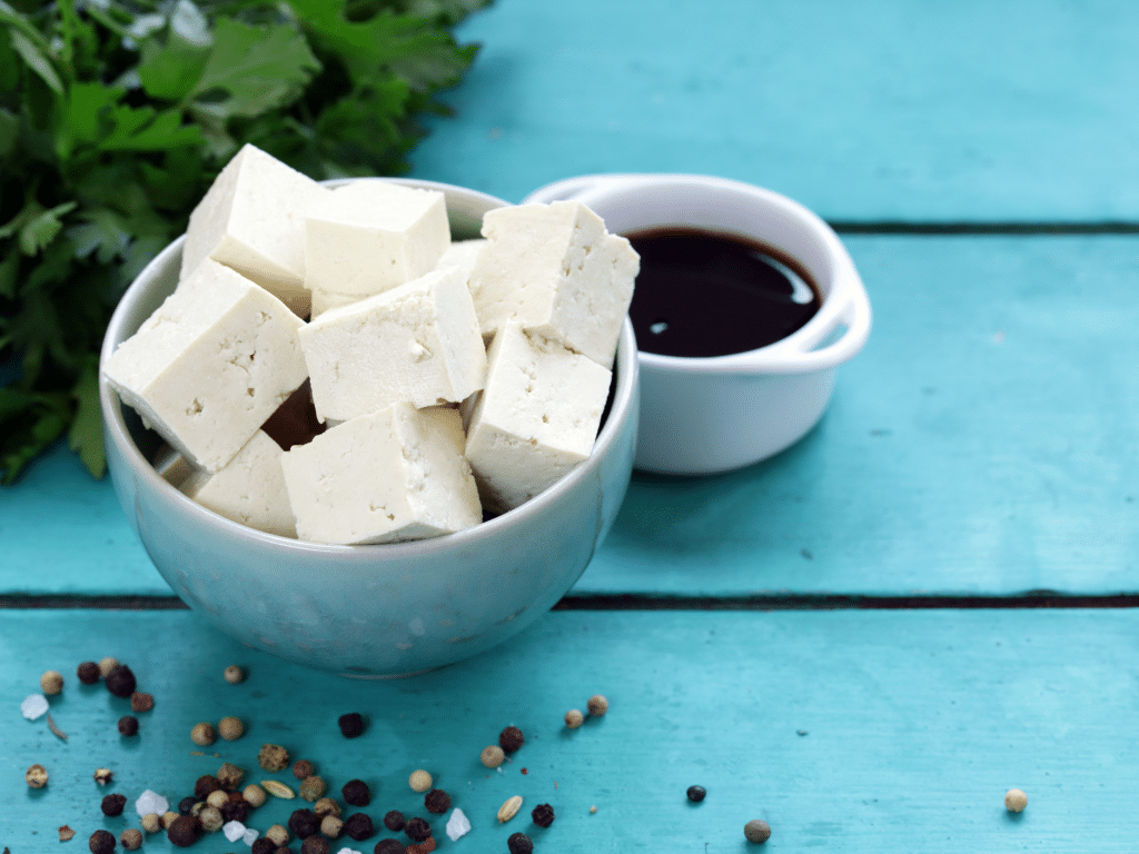 Tofu würzen mit Soja Sauce